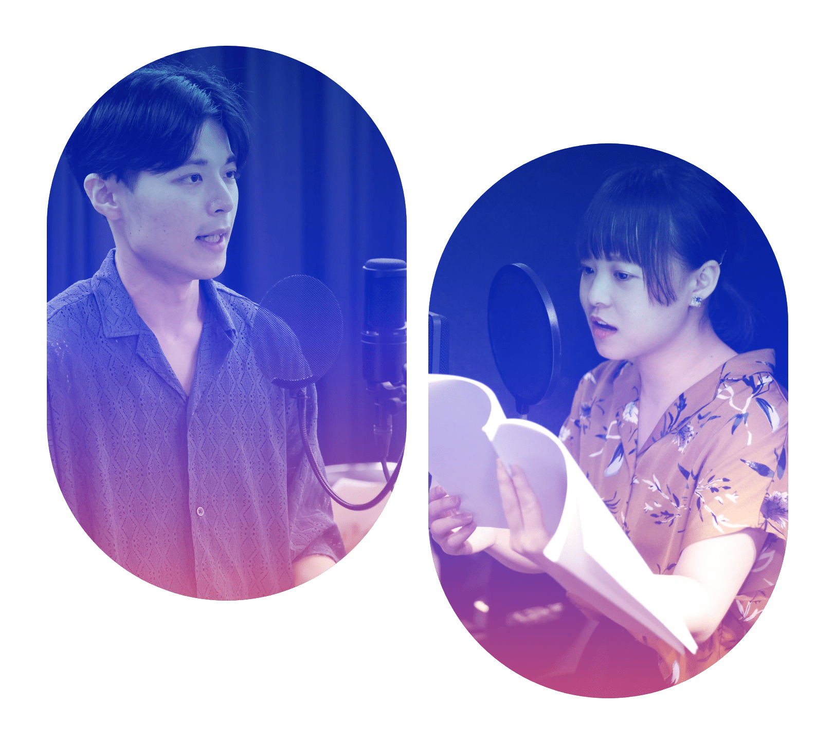 オーディションする参加者たち